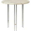 GUBI IOI SidebordØ50 Krom/Beige