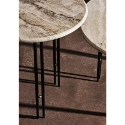 GUBI IOI SidebordØ50 Krom/Beige