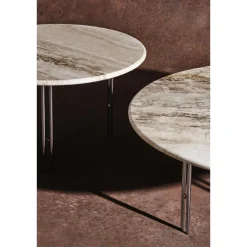 GUBI IOI SofabordØ100 Krom/Beige
