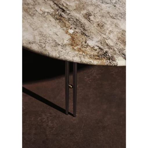 GUBI IOI SofabordØ100 Krom/Beige