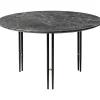 GUBI IOI Sofabord RundtØ70 cm med Sort Base og Grå Emperador Marmor Top