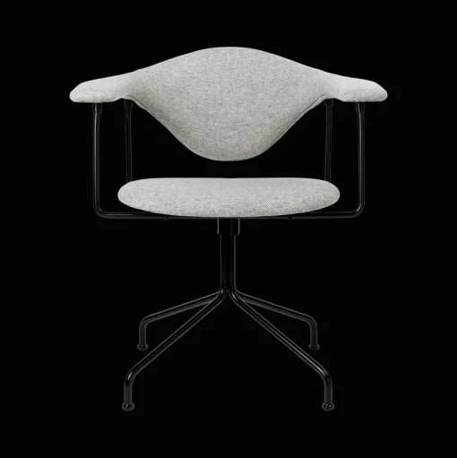 GUBI Masculo Kontorstol Polstret I Hallingdal 65 116 Med Base I Sort Semi Mat