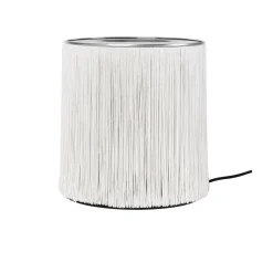 Gubi Model 597 Bordlampe Poleret Aluminum/Cream Fringe