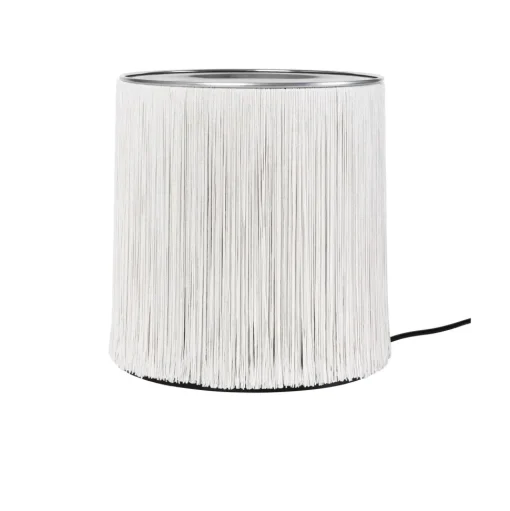 Gubi Model 597 Bordlampe Poleret Aluminum/Cream Fringe