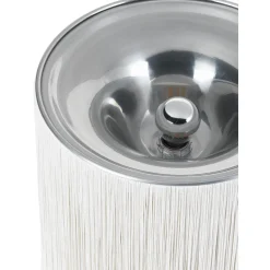 Gubi Model 597 Bordlampe Poleret Aluminum/Cream Fringe