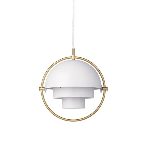 GUBI Multi-Lite Pendel Lille Messing & Hvid