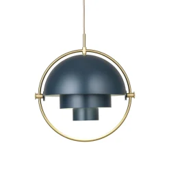 GUBI Multi-Lite Pendel Stor Messing & Midnight Blue - Limited Edition