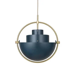 GUBI Multi-Lite Pendel Stor Messing & Midnight Blue - Limited Edition