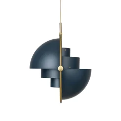 GUBI Multi-Lite Pendel Stor Messing & Midnight Blue - Limited Edition