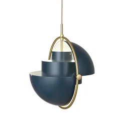 GUBI Multi-Lite Pendel Stor Messing & Midnight Blue - Limited Edition