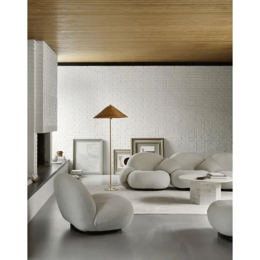 GUBI Pacha Lánestol Dora Boucle 0001 Med Base I Perle Guld