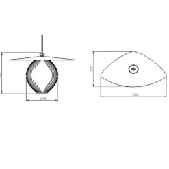 GUBI Satellite Pendel Mellem Sort