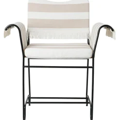 Gubi Tropique Spisebordsstol Med Frynser Sort/Leslie Stripe 40