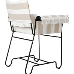 Gubi Tropique Spisebordsstol Med Frynser Sort/Leslie Stripe 40