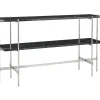 GUBI TS Konsolbord H72 2 Hylder Poleret Stål Black Marquina Marmor