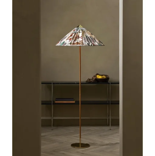 Gubi TS Konsolbord H72 cm med 2 Hylder Messing/White Carrara Marble