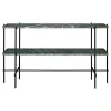 Gubi TS Konsolbord 120x72 Med 2 Hylder Sort/Green Guatemala Marmor