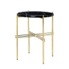 GUBI TS Sidebord RundtØ40 Messing/Sort Marquina Marmor
