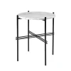 GUBI TS Sidebord RundtØ40 Sort/Hvid Carrara Marmor