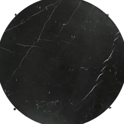 GUBI TS Sofabord RoundØ80 Poleret Stål/Black Marquina Marmor