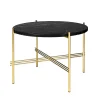 GUBI TS Sofabord RundtØ55 Messing/Sort Marquina Marmor