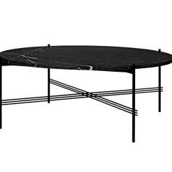 GUBI TS Sofabord RundtØ105 Sort/Sort Marquina Marmor