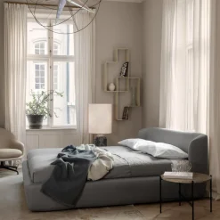 GUBI TS Sofabord RundtØ55 Sort/Brun Emperador Marmor