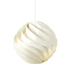 GUBI Turbo Pendel Blank Alabaster Hvid Stor