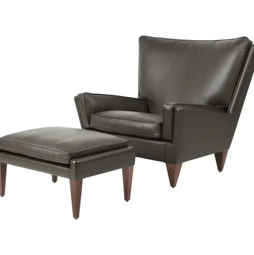 Gubi V11 Ottoman Amerikansk Valnød/Coffee Láder