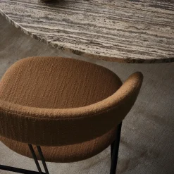 GUBI Violin Spisebordsstol Velvet 294 Grå Grøn