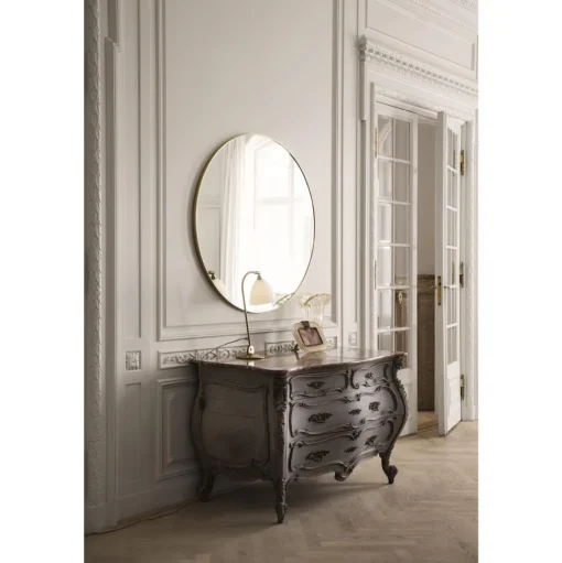 GUBI Wall Mirror RundtØ110 cm Poleret Messing