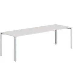 +Halle Grid Bord 80x240 Bomuld Hvid/Lysegrå