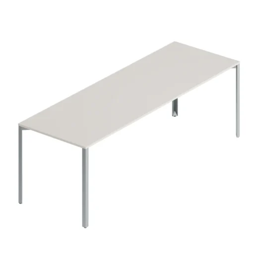 +Halle Grid Bord 80x240 Bomuld Hvid/Lysegrå