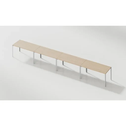 +Halle Grid Bord 80x160 Eg/Lysegrå