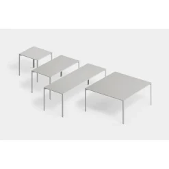 +Halle Grid Bord 80x240 Lysegrå