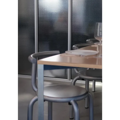 +Halle Grid Bord 80x240 Lysegrå