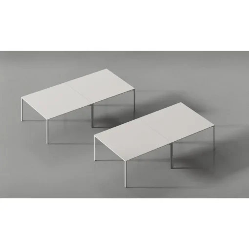 +Halle Grid Bord 80x160 Lysegrå/Blå Zink