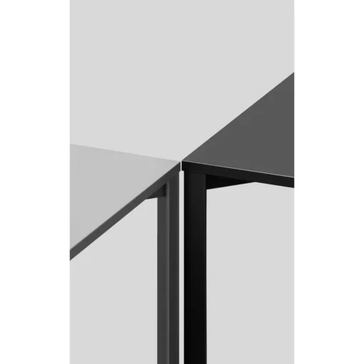 +Halle Grid Bord 80x160 Sort/Lysegrå
