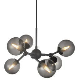 Halo Design Atom Chandelier Sort/Smoke