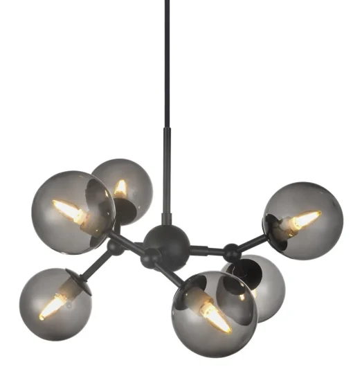 Halo Design Atom Chandelier Sort/Smoke