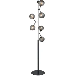 Halo Design Atom Gulvlampe Smoke/Sort