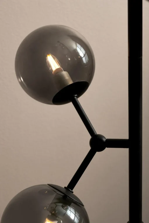 Halo Design Atom Gulvlampe Smoke/Sort