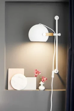 Halo Design D.C VáglampeØ18 Long Hvid/Eg