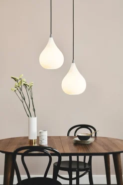 Halo Design Drops PendelØ23 Opal Glas / Aluminium