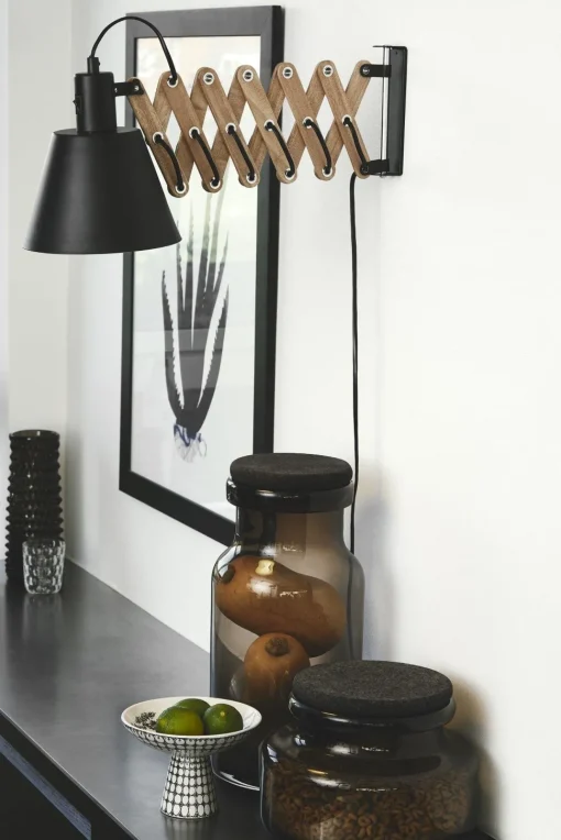 Halo Design Vintage Váglampe Sort/Valnød