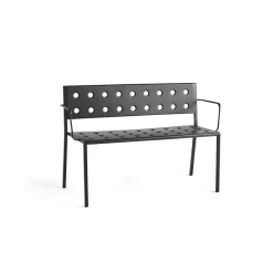 HAY Balcony Dining Bánk med Armlán Antracit