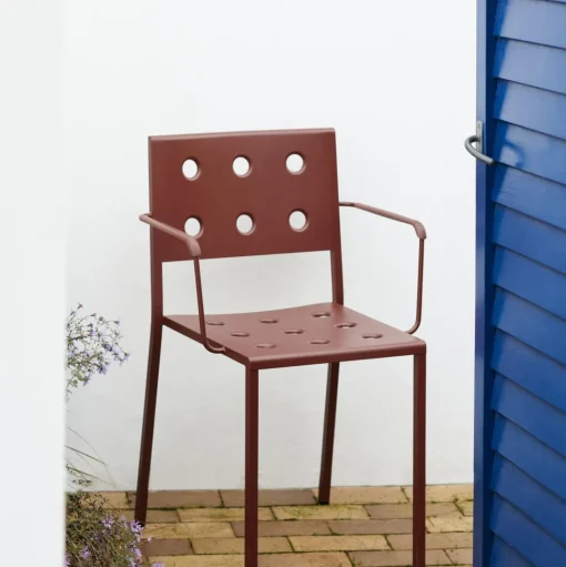 HAY Balcony Dining Stol med Armlán Antracit
