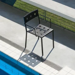 HAY Balcony Stol med Armlán Antracit