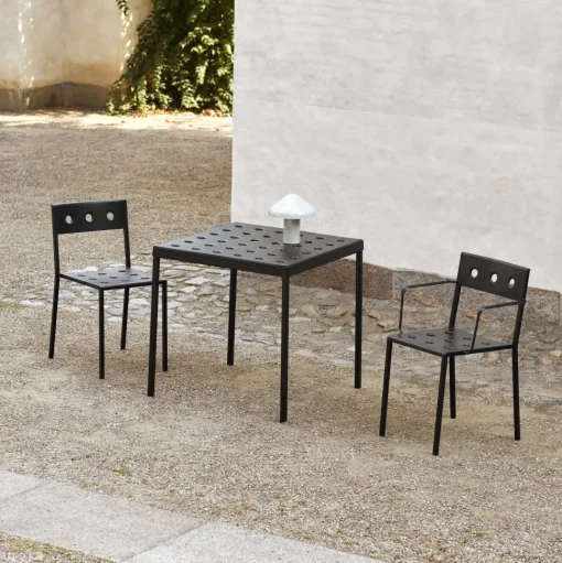 HAY Balcony Stol med Armlán Antracit