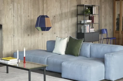 HAY Bonbon 500 Skárm Til Bordlampe Blue Tones/Cream White